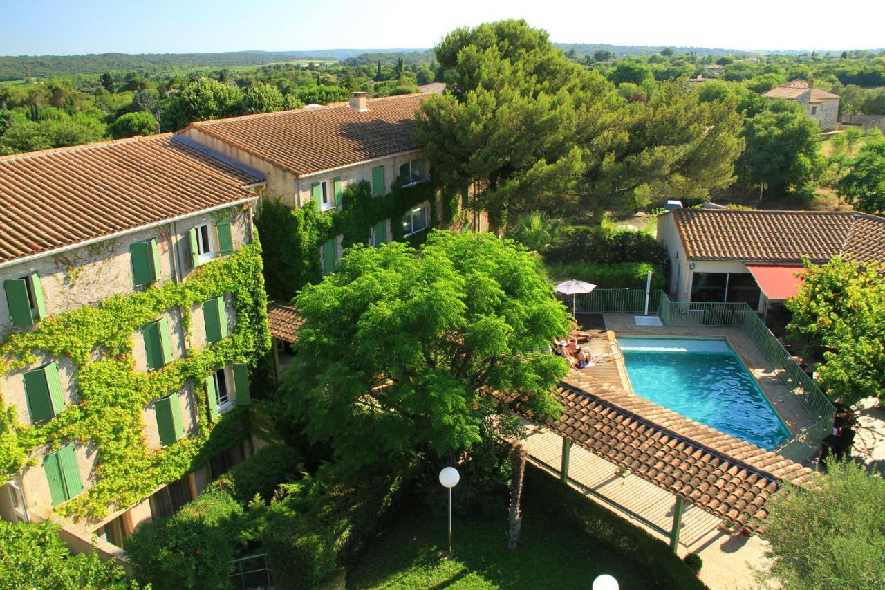 Logis Hotel Restaurant Uzes Pont Du Gard Exterior foto